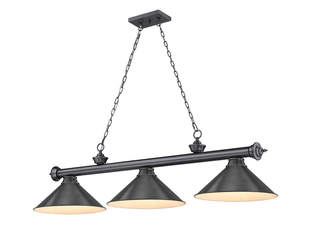 Z-Lite Canada - 2306-3BP-BP15 - Three Light Billiard - Cordon - Bronze Plate