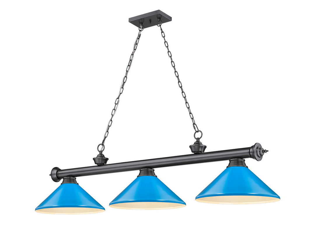 Z-Lite Canada - 2306-3BP-MEB - Three Light Billiard - Cordon - Bronze Plate