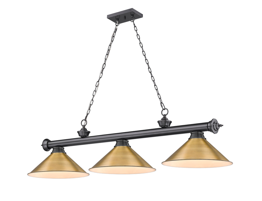 Z-Lite Canada - 2306-3BP-RB15 - Three Light Billiard - Cordon - Bronze Plate