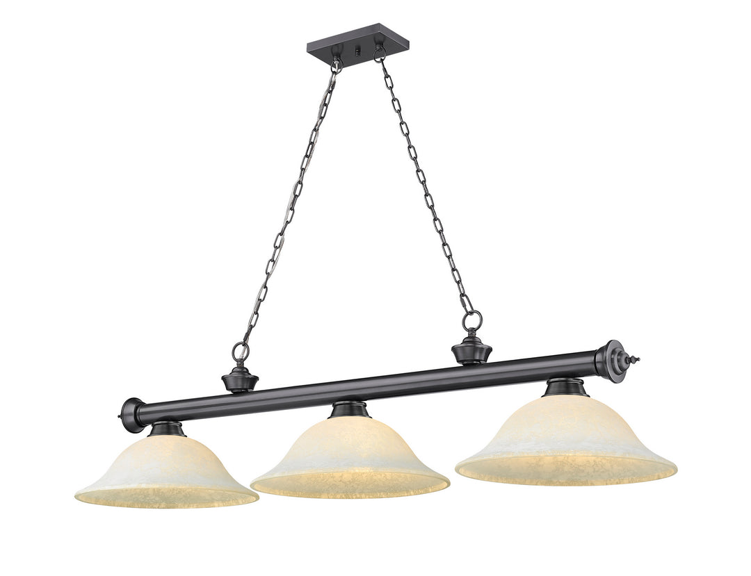 Z-Lite Canada - 2306-3BP-WM16 - Three Light Billiard - Cordon - Bronze Plate