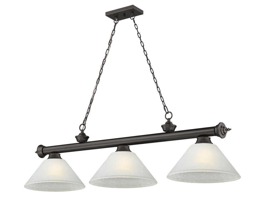 Z-Lite Canada - 2306-3BRZ-AWL14 - Three Light Billiard - Cordon - Bronze