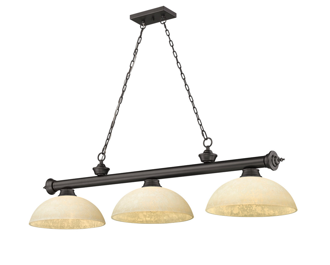 Z-Lite Canada - 2306-3BRZ-DGM14 - Three Light Billiard - Cordon - Bronze