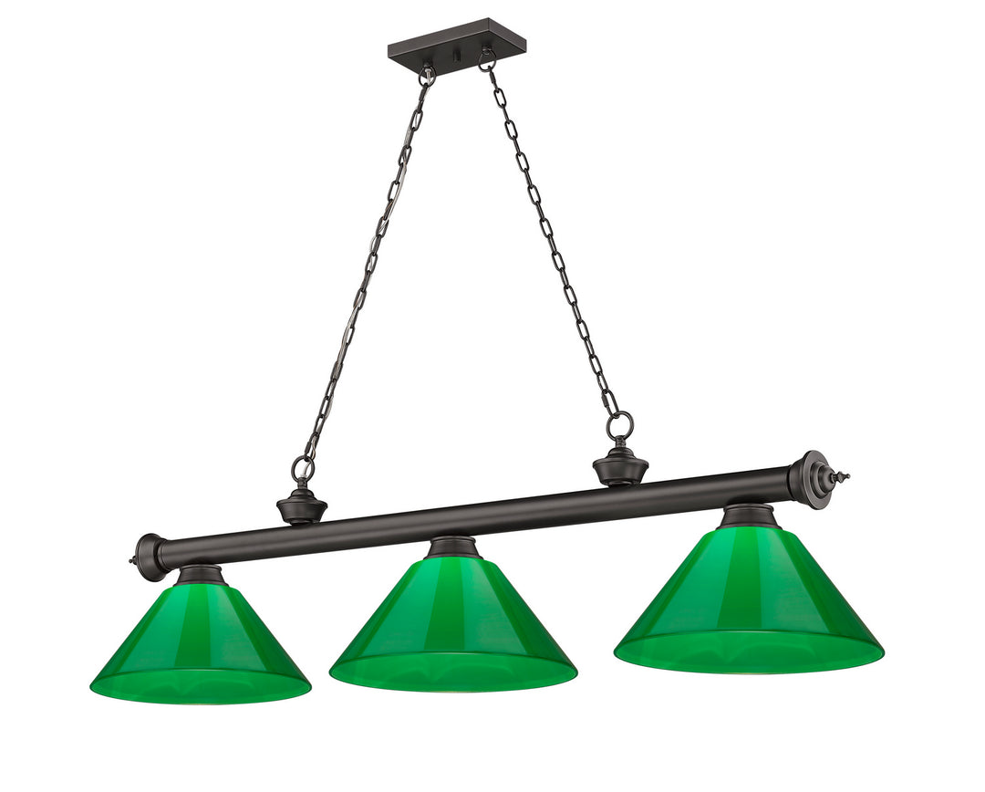 Z-Lite Canada - 2306-3BRZ-PGR - Three Light Billiard - Cordon - Bronze