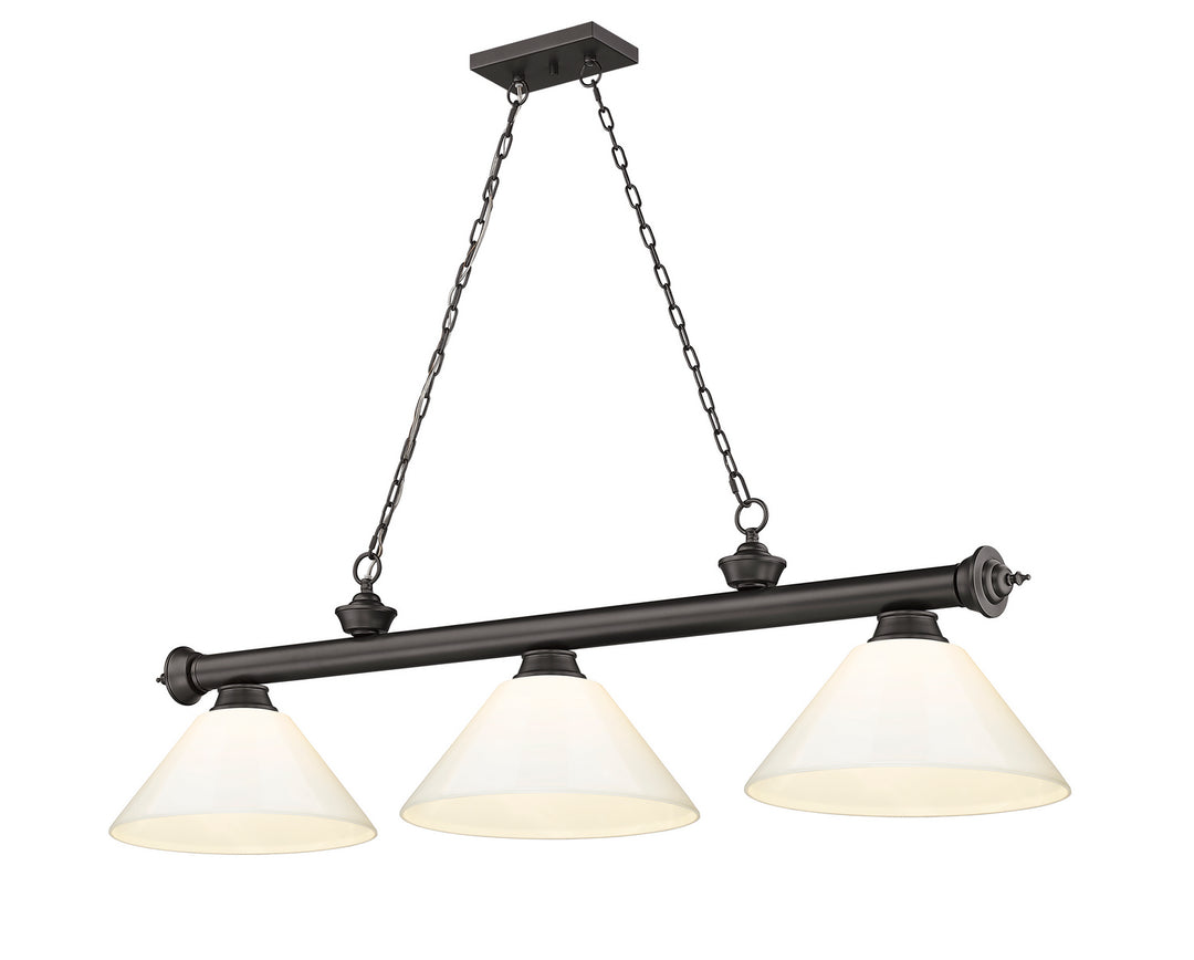 Z-Lite Canada - 2306-3BRZ-PWH - Three Light Billiard - Cordon - Bronze