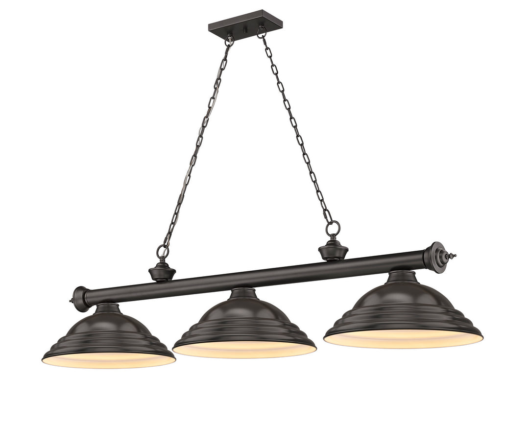 Z-Lite Canada - 2306-3BRZ-SBRZ - Three Light Billiard - Cordon - Bronze