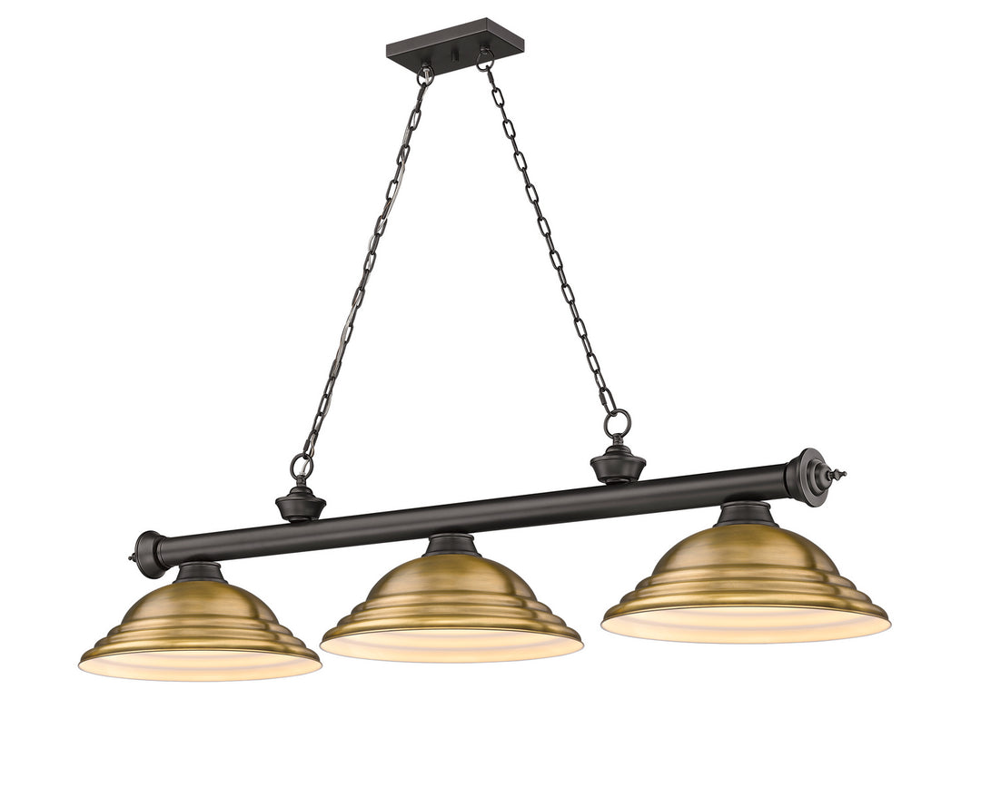 Z-Lite Canada - 2306-3BRZ-SRB - Three Light Billiard - Cordon - Bronze