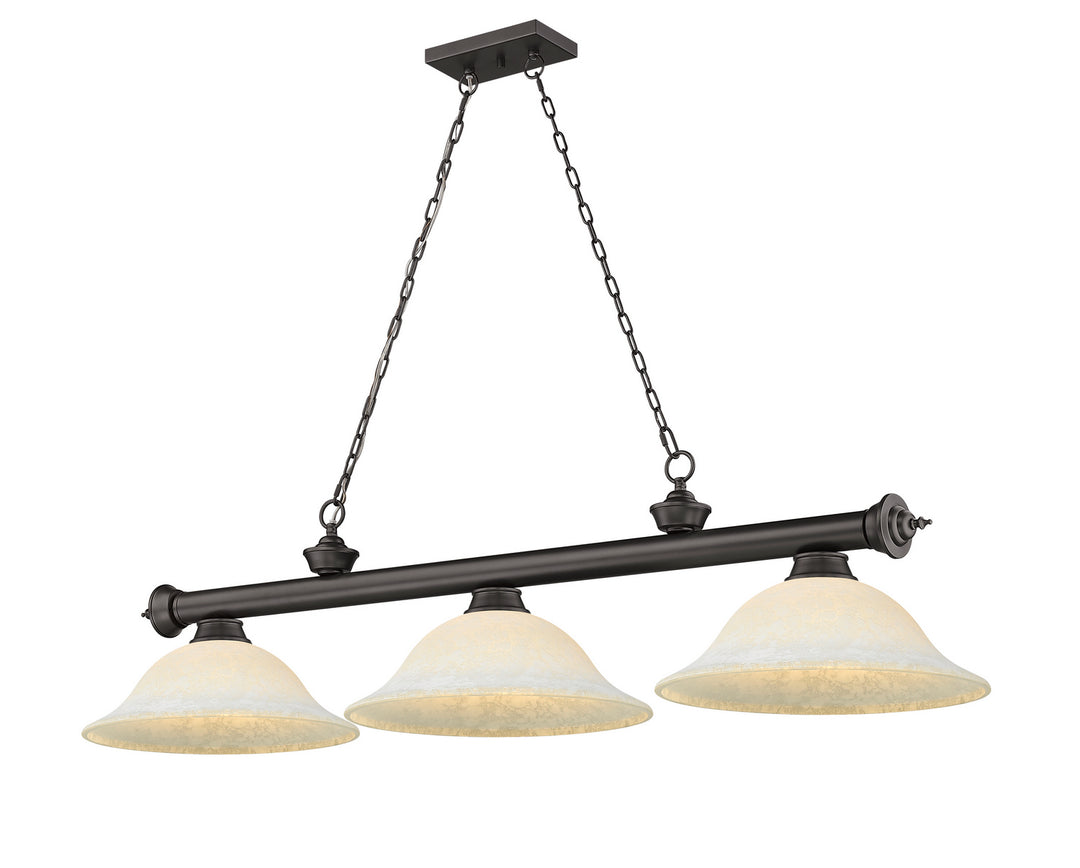 Z-Lite Canada - 2306-3BRZ-WM16 - Three Light Billiard - Cordon - Bronze
