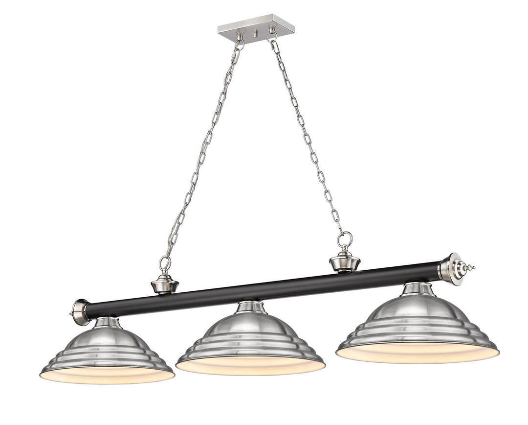 Z-Lite Canada - 2306-3MB-BN-SBN - Three Light Billiard - Cordon - Matte Black + Brushed Nickel