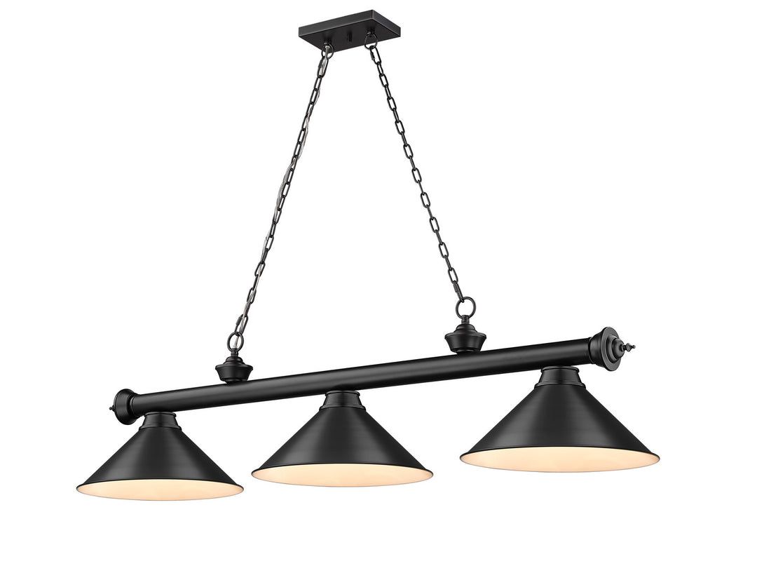 Z-Lite Canada - 2306-3MB-MB15 - Three Light Billiard - Cordon - Matte Black