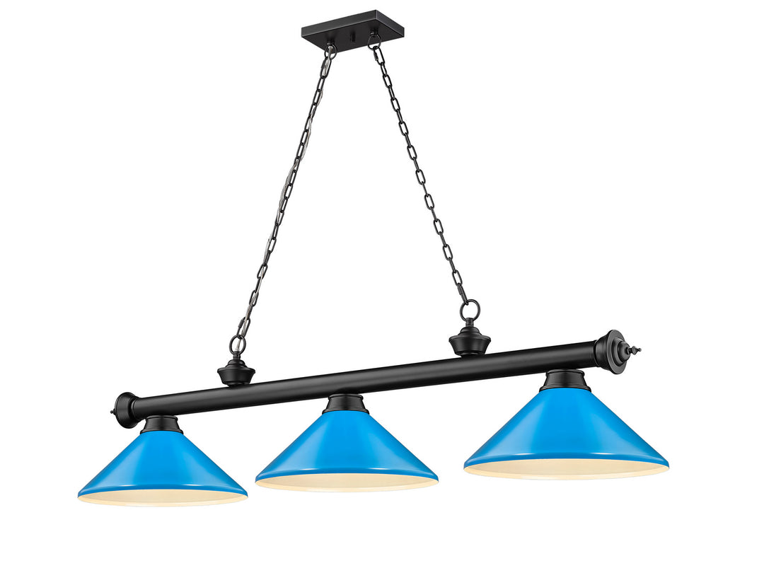 Z-Lite Canada - 2306-3MB-MEB - Three Light Billiard - Cordon - Matte Black
