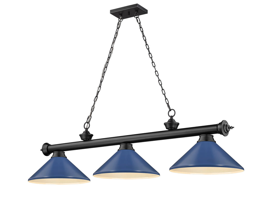 Z-Lite Canada - 2306-3MB-MNB - Three Light Billiard - Cordon - Matte Black