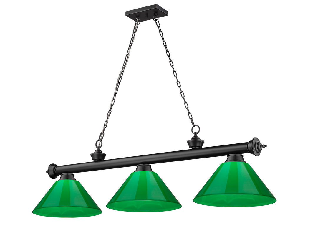 Z-Lite Canada - 2306-3MB-PGR - Three Light Billiard - Cordon - Matte Black