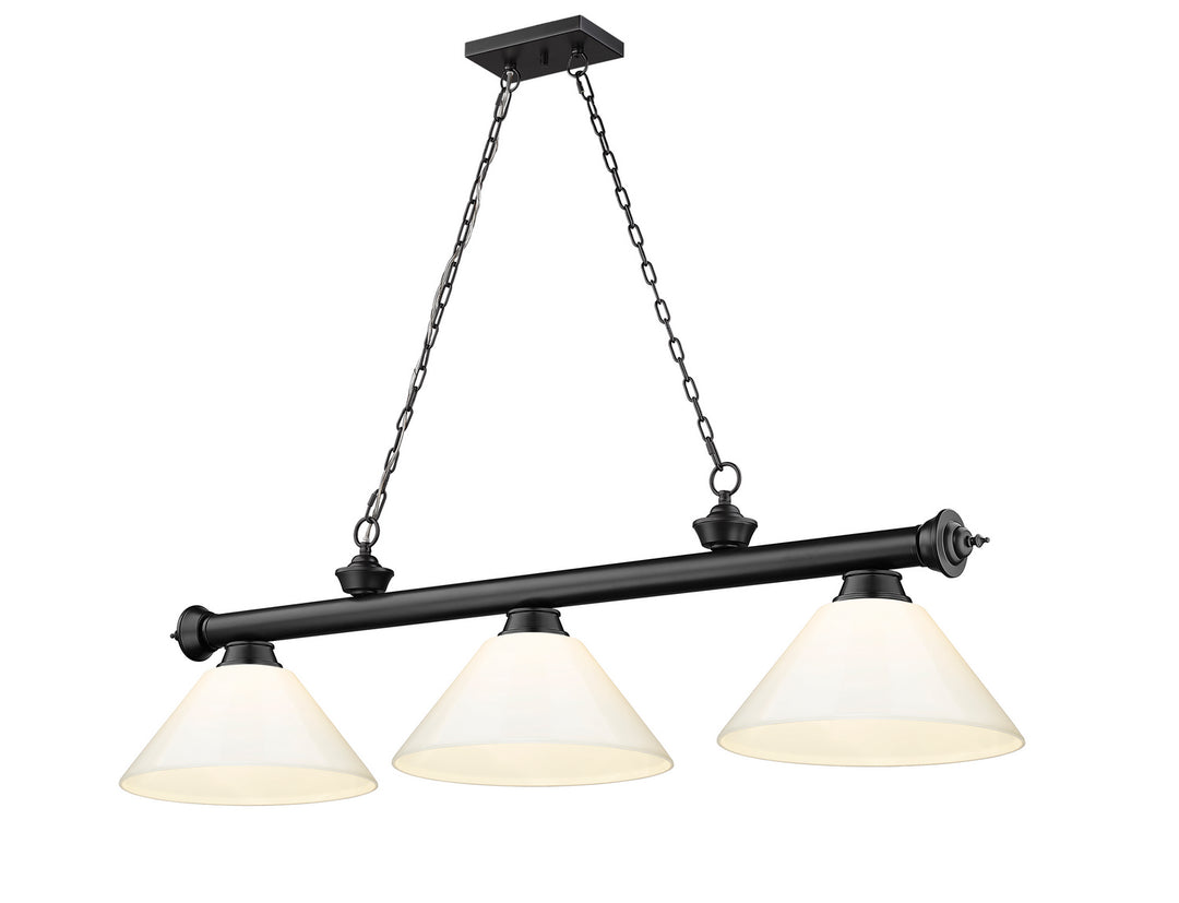 Z-Lite Canada - 2306-3MB-PWH - Three Light Billiard - Cordon - Matte Black