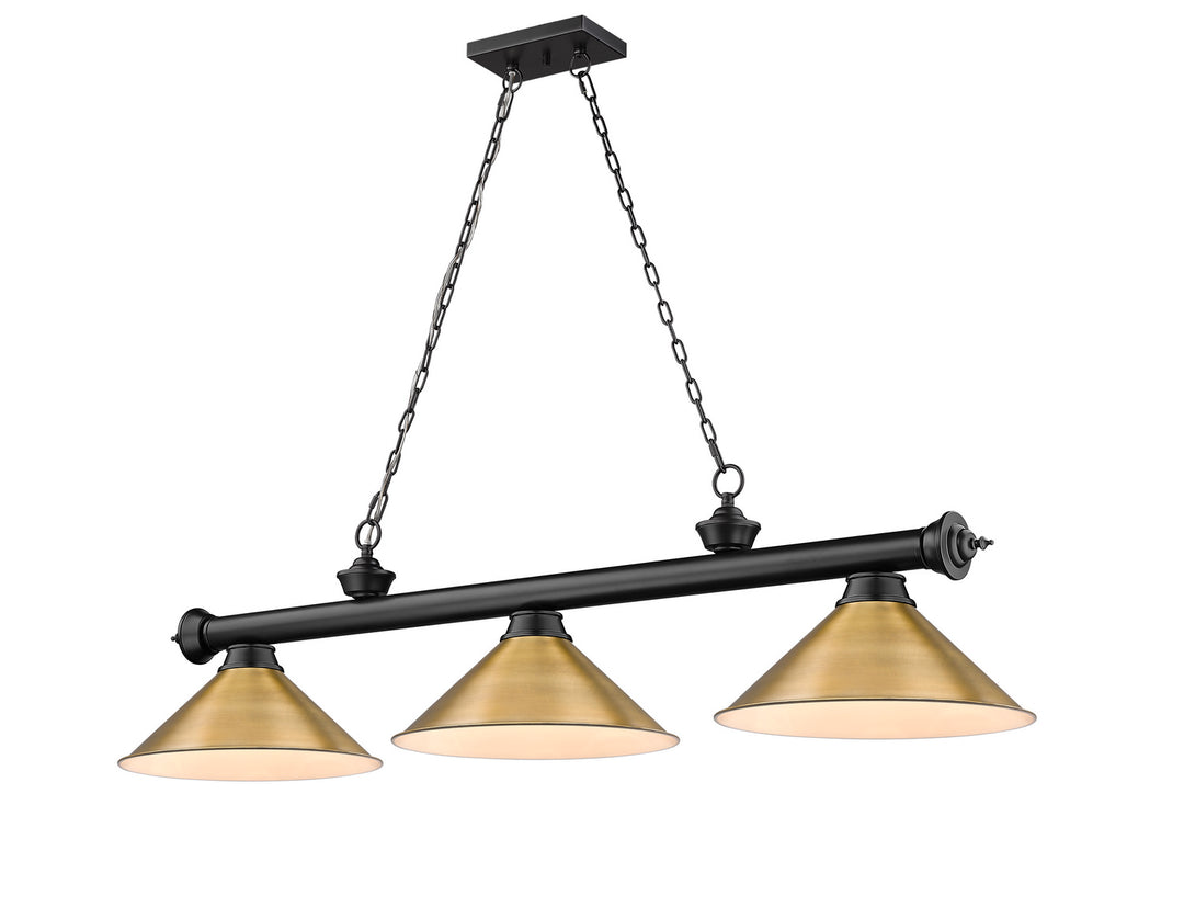 Z-Lite Canada - 2306-3MB-RB15 - Three Light Billiard - Cordon - Matte Black