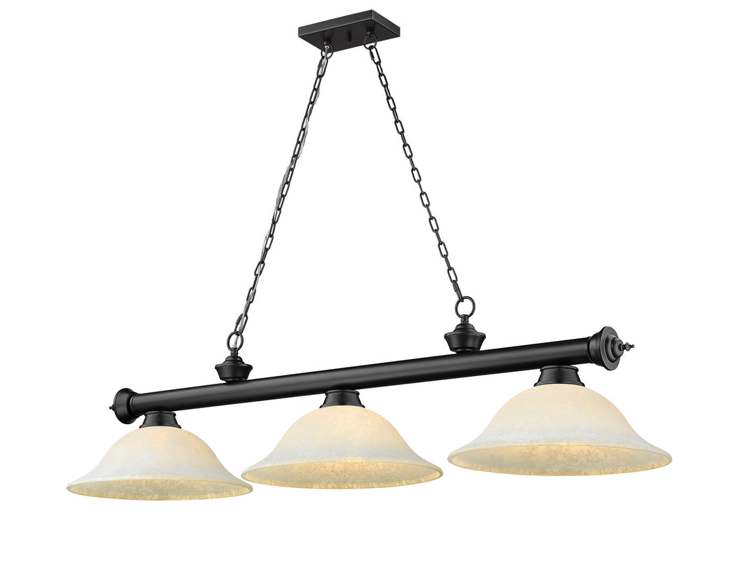 Z-Lite Canada - 2306-3MB-WM16 - Three Light Billiard - Cordon - Matte Black