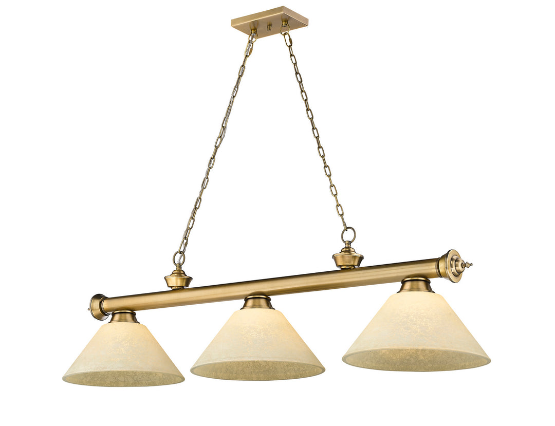 Z-Lite Canada - 2306-3RB-AGM14 - Three Light Billiard - Cordon - Rubbed Brass