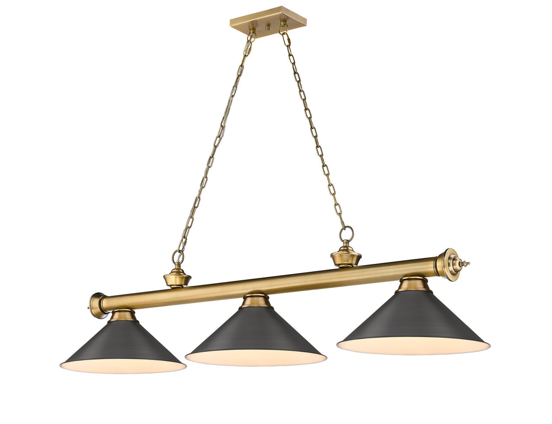 Z-Lite Canada - 2306-3RB-BRZ15 - Three Light Billiard - Cordon - Rubbed Brass