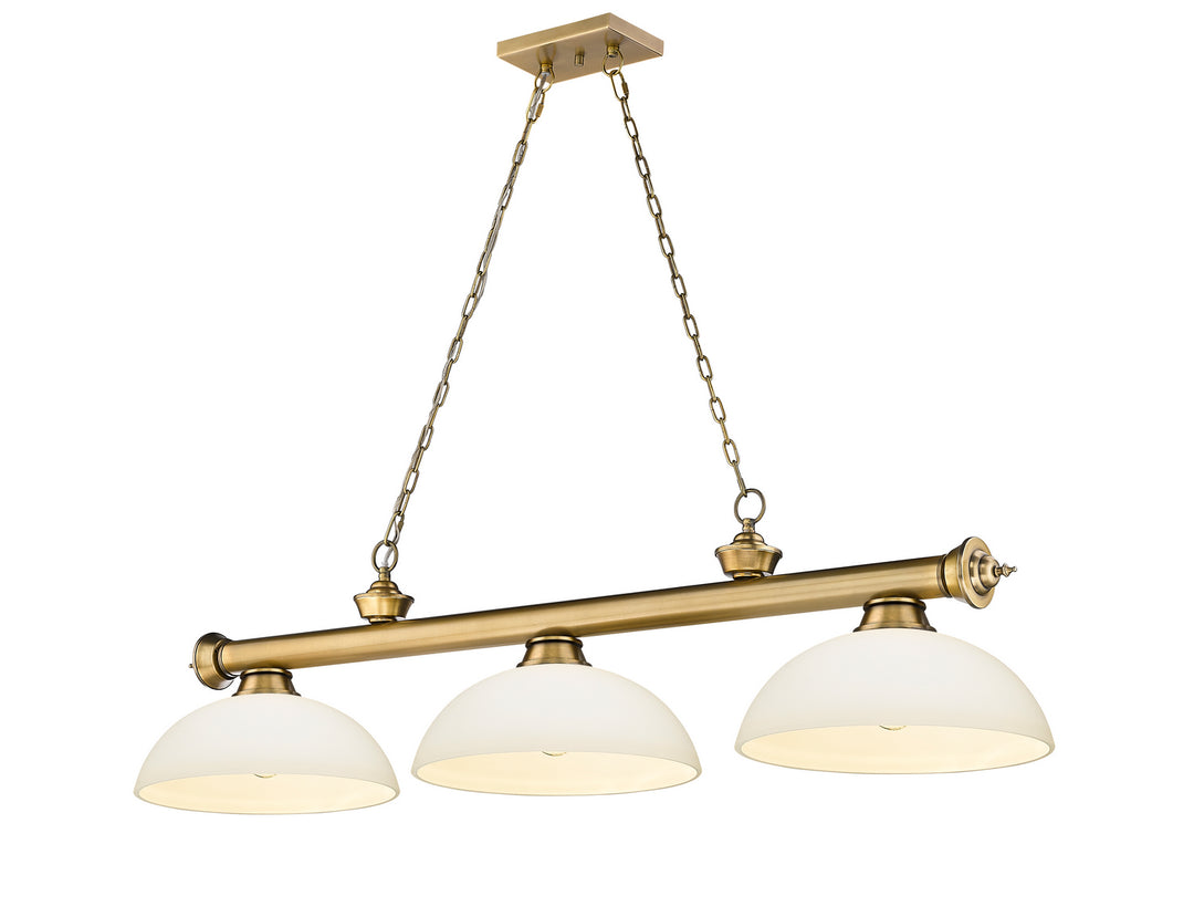 Z-Lite Canada - 2306-3RB-DMO14 - Three Light Billiard - Cordon - Rubbed Brass