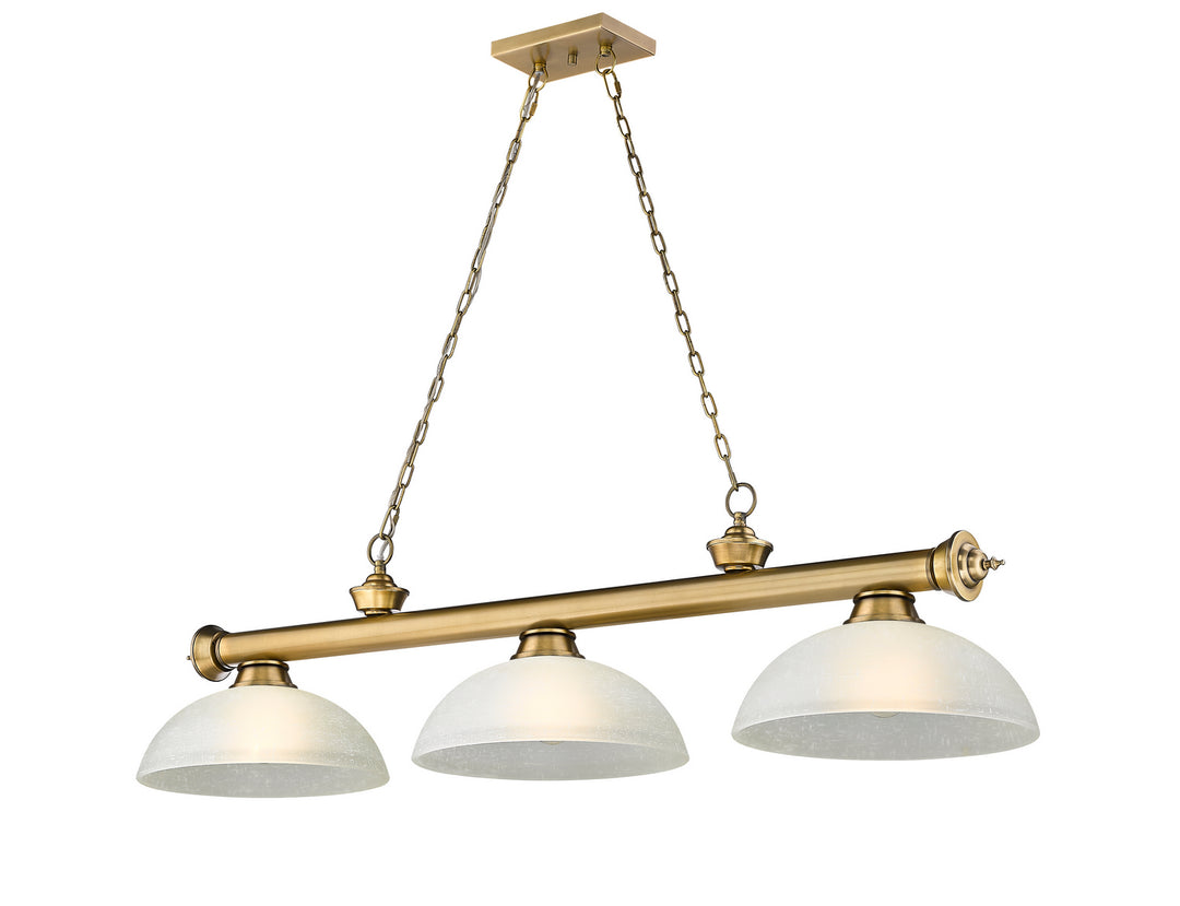 Z-Lite Canada - 2306-3RB-DWL14 - Three Light Billiard - Cordon - Rubbed Brass