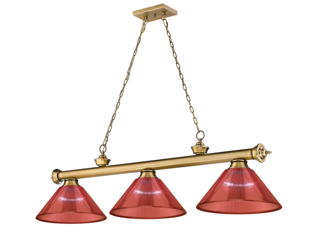 Z-Lite Canada - 2306-3RB-PRD - Three Light Billiard - Cordon - Rubbed Brass