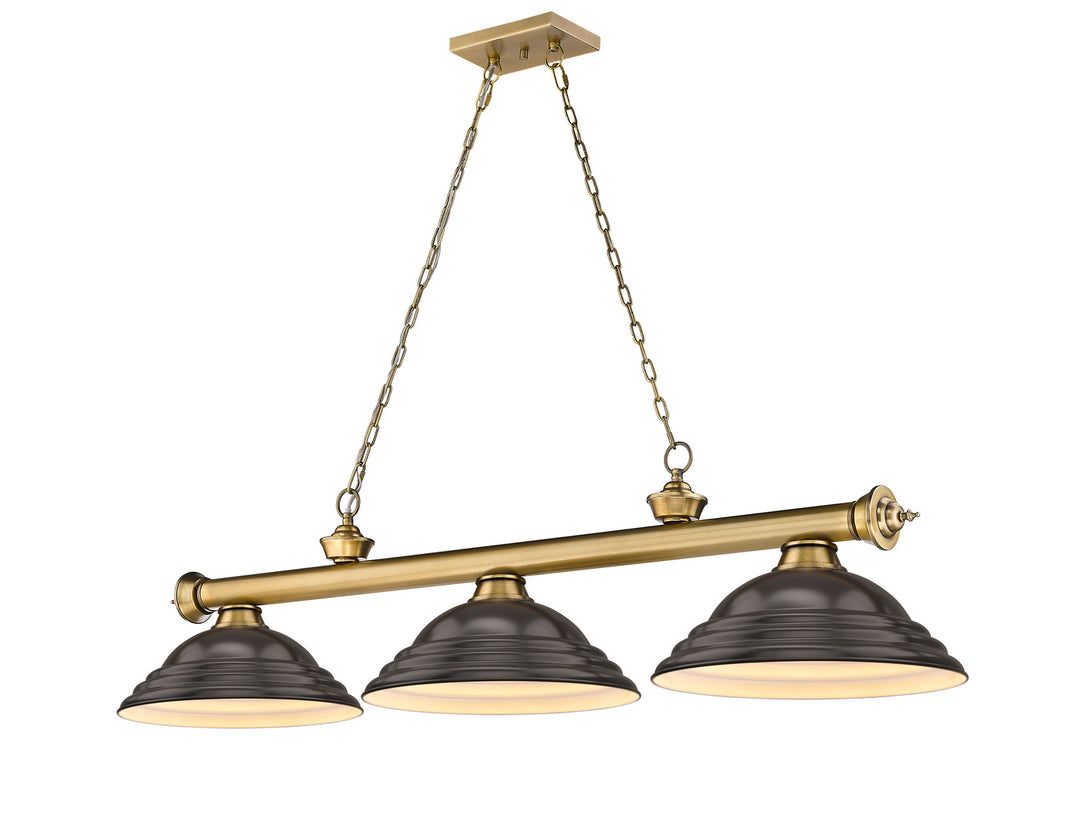 Z-Lite Canada - 2306-3RB-SBRZ - Three Light Billiard - Cordon - Rubbed Brass