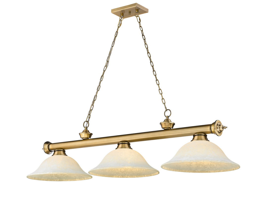 Z-Lite Canada - 2306-3RB-WM16 - Three Light Billiard - Cordon - Rubbed Brass