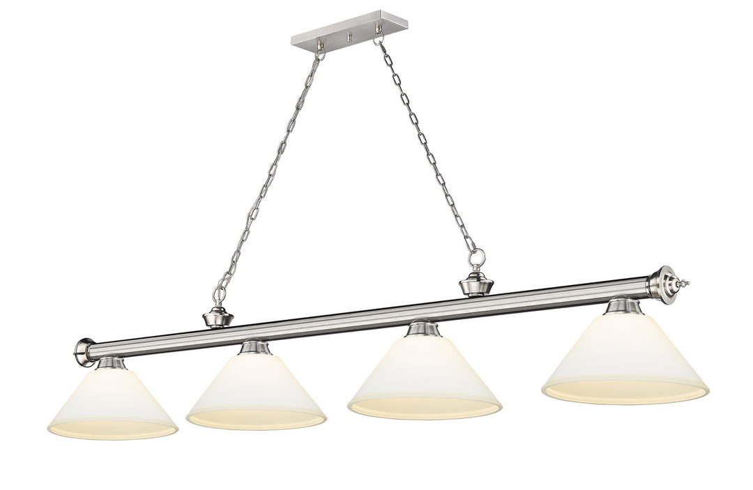 Z-Lite Canada - 2306-4BN-AMO14 - Four Light Billiard - Cordon - Brushed Nickel