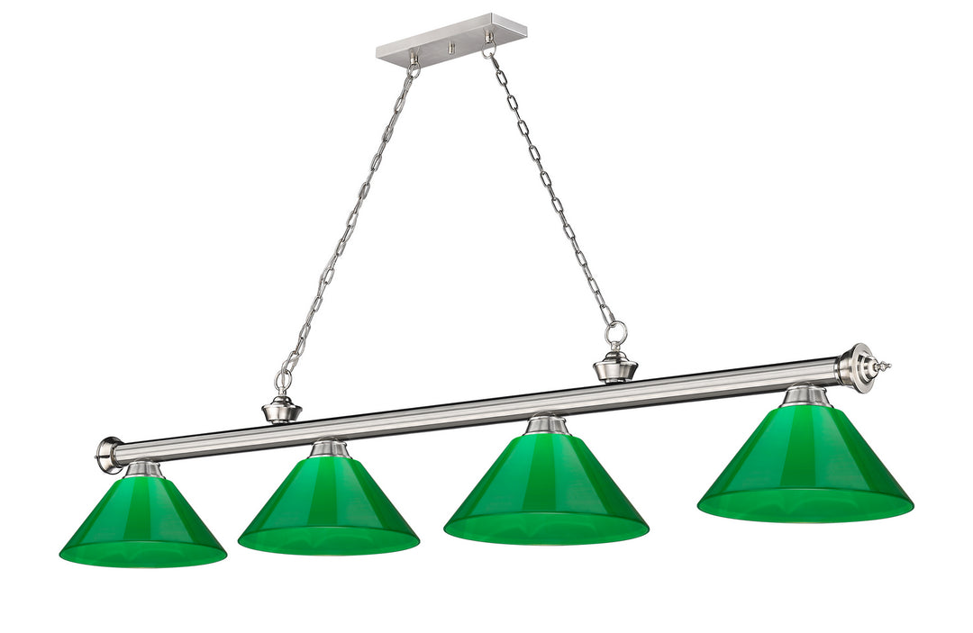 Z-Lite Canada - 2306-4BN-PGR - Four Light Billiard - Cordon - Brushed Nickel