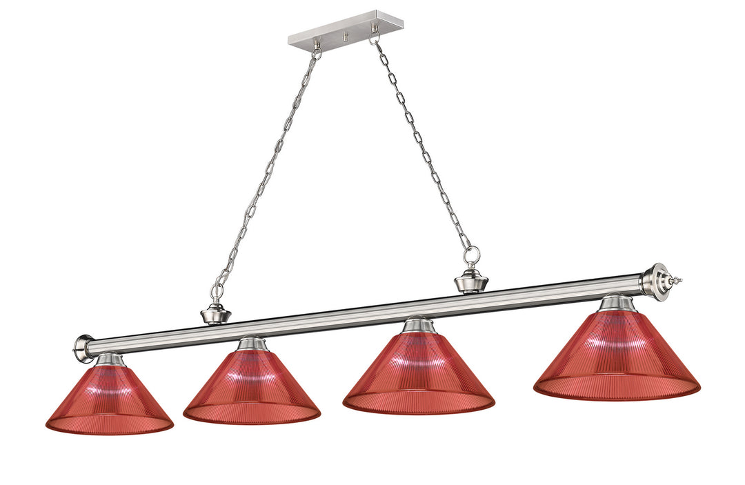 Z-Lite Canada - 2306-4BN-PRD - Four Light Billiard - Cordon - Brushed Nickel