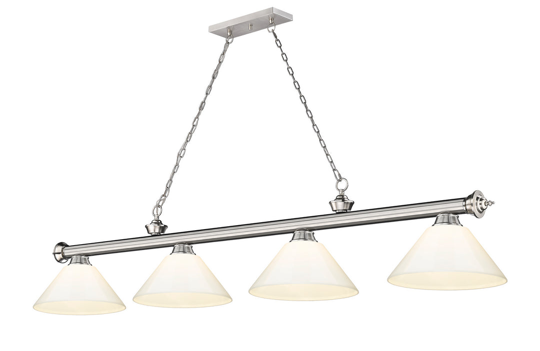 Z-Lite Canada - 2306-4BN-PWH - Four Light Billiard - Cordon - Brushed Nickel