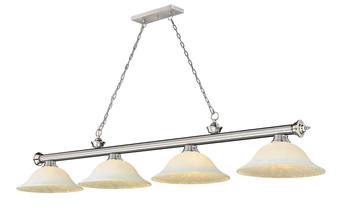Z-Lite Canada - 2306-4BN-WM16 - Four Light Billiard - Cordon - Brushed Nickel