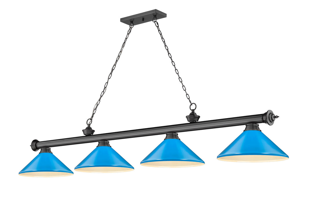 Z-Lite Canada - 2306-4BP-MEB - Four Light Billiard - Cordon - Bronze Plate