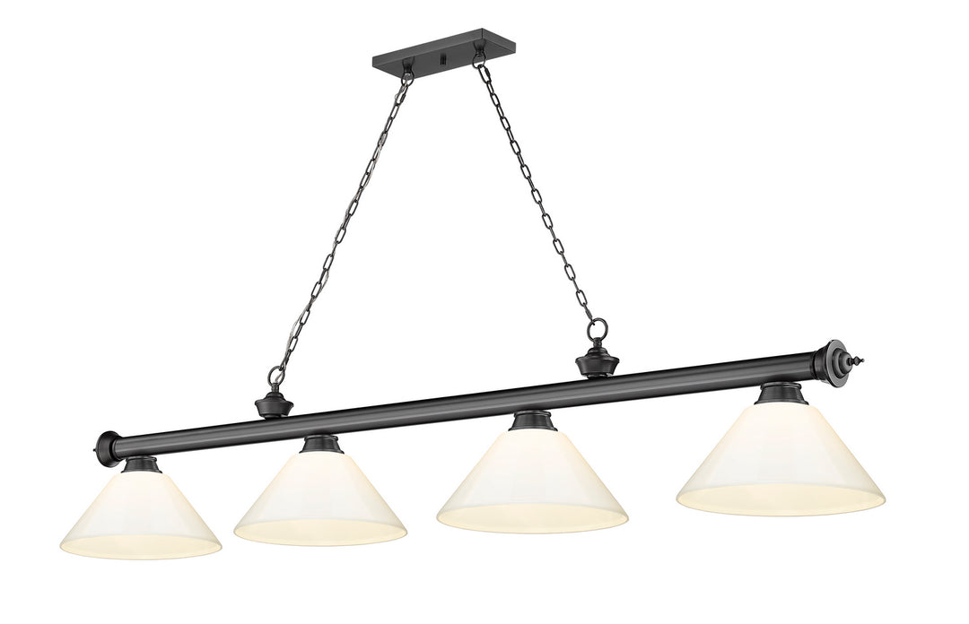 Z-Lite Canada - 2306-4BP-PWH - Four Light Billiard - Cordon - Bronze Plate