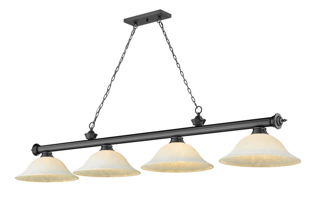 Z-Lite Canada - 2306-4BP-WM16 - Four Light Billiard - Cordon - Bronze Plate