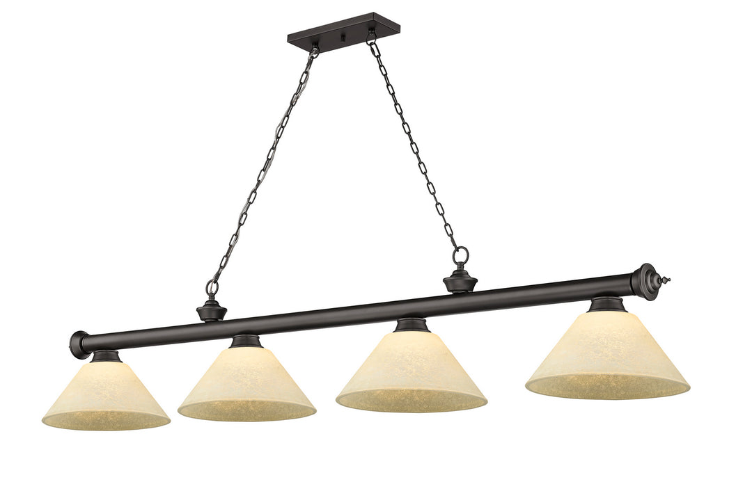 Z-Lite Canada - 2306-4BRZ-AGM14 - Four Light Billiard - Cordon - Bronze