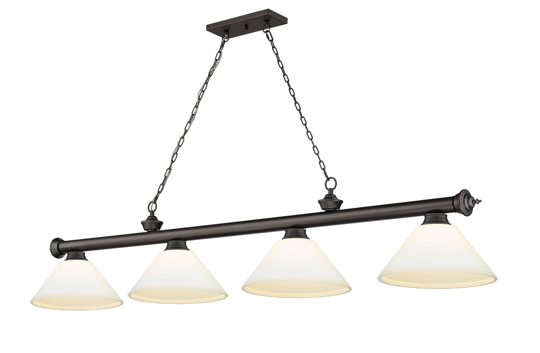 Z-Lite Canada - 2306-4BRZ-AMO14 - Four Light Billiard - Cordon - Bronze