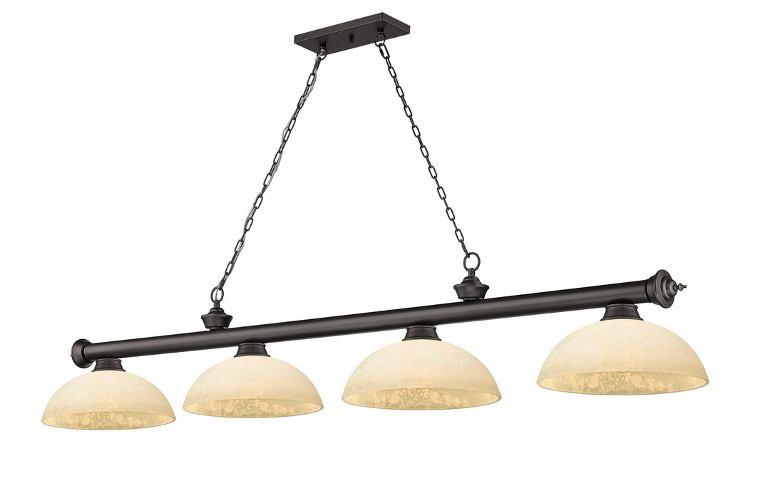 Z-Lite Canada - 2306-4BRZ-DGM14 - Four Light Billiard - Cordon - Bronze