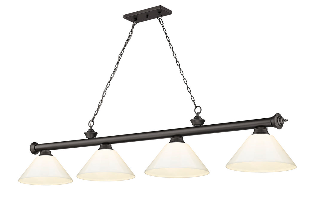 Z-Lite Canada - 2306-4BRZ-PWH - Four Light Billiard - Cordon - Bronze