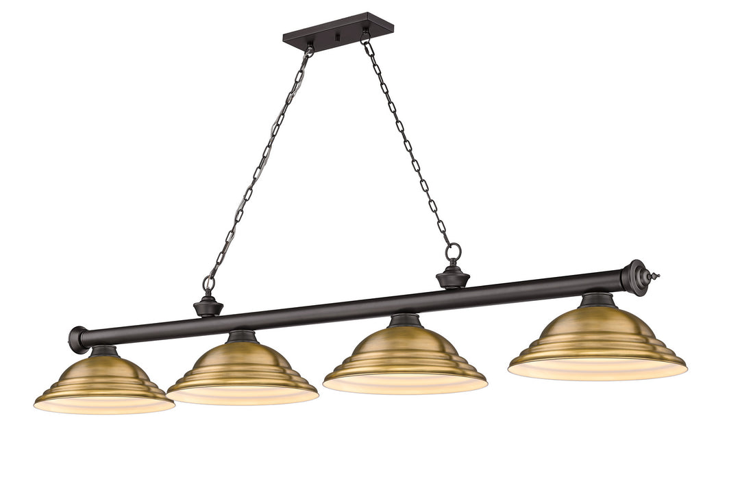 Z-Lite Canada - 2306-4BRZ-SRB - Four Light Billiard - Cordon - Bronze