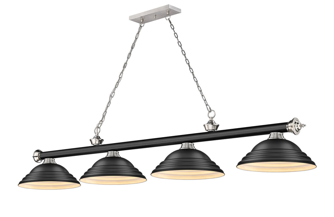 Z-Lite Canada - 2306-4MB-BN-SMB - Four Light Billiard - Cordon - Matte Black + Brushed Nickel