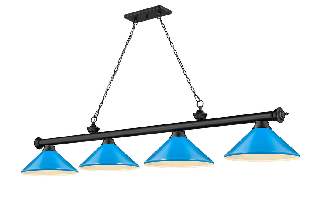 Z-Lite Canada - 2306-4MB-MEB - Four Light Billiard - Cordon - Matte Black