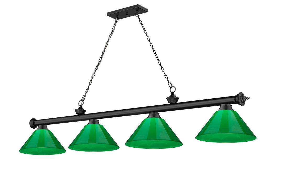 Z-Lite Canada - 2306-4MB-PGR - Four Light Billiard - Cordon - Matte Black