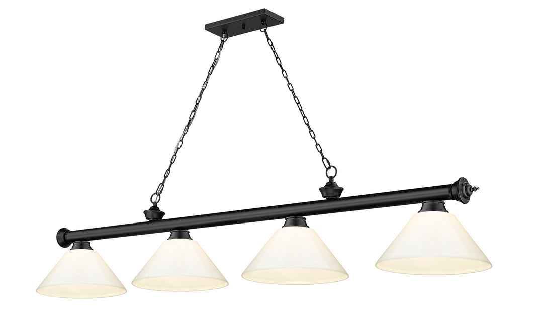 Z-Lite Canada - 2306-4MB-PWH - Four Light Billiard - Cordon - Matte Black