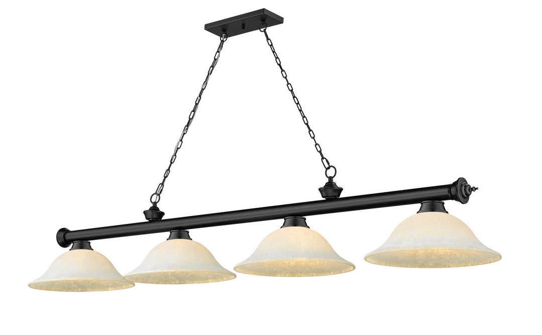 Z-Lite Canada - 2306-4MB-WM16 - Four Light Billiard - Cordon - Matte Black