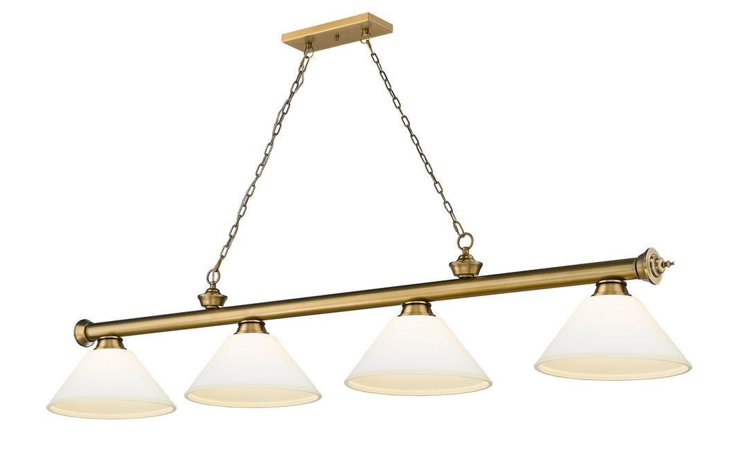 Z-Lite Canada - 2306-4RB-AMO14 - Four Light Billiard - Cordon - Rubbed Brass