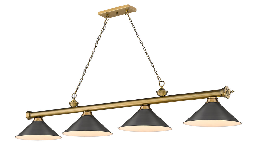 Z-Lite Canada - 2306-4RB-BRZ15 - Four Light Billiard - Cordon - Rubbed Brass