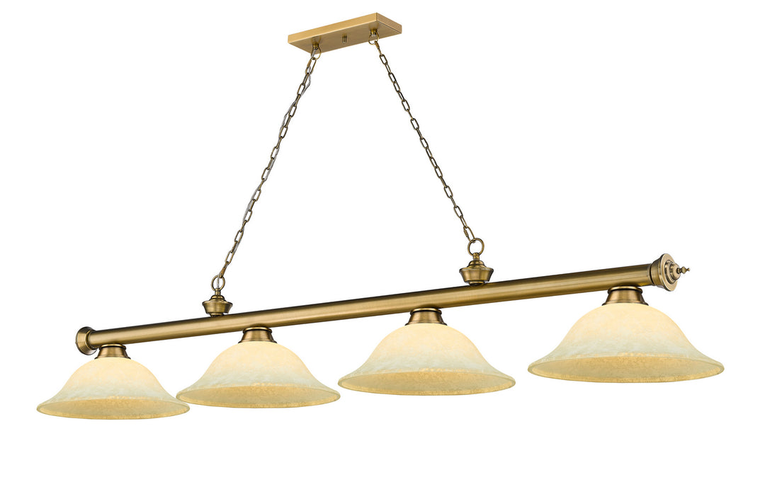 Z-Lite Canada - 2306-4RB-GM16 - Four Light Billiard - Cordon - Rubbed Brass