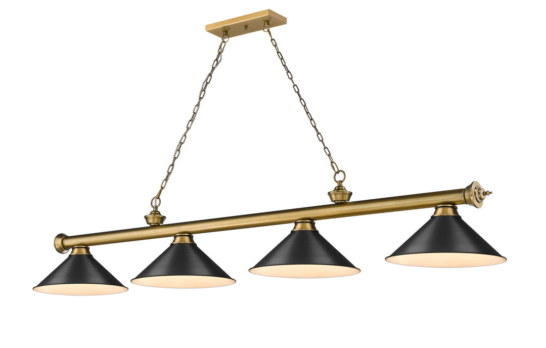 Z-Lite Canada - 2306-4RB-MB15 - Four Light Billiard - Cordon - Rubbed Brass