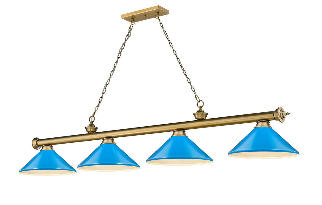 Z-Lite Canada - 2306-4RB-MEB - Four Light Billiard - Cordon - Rubbed Brass