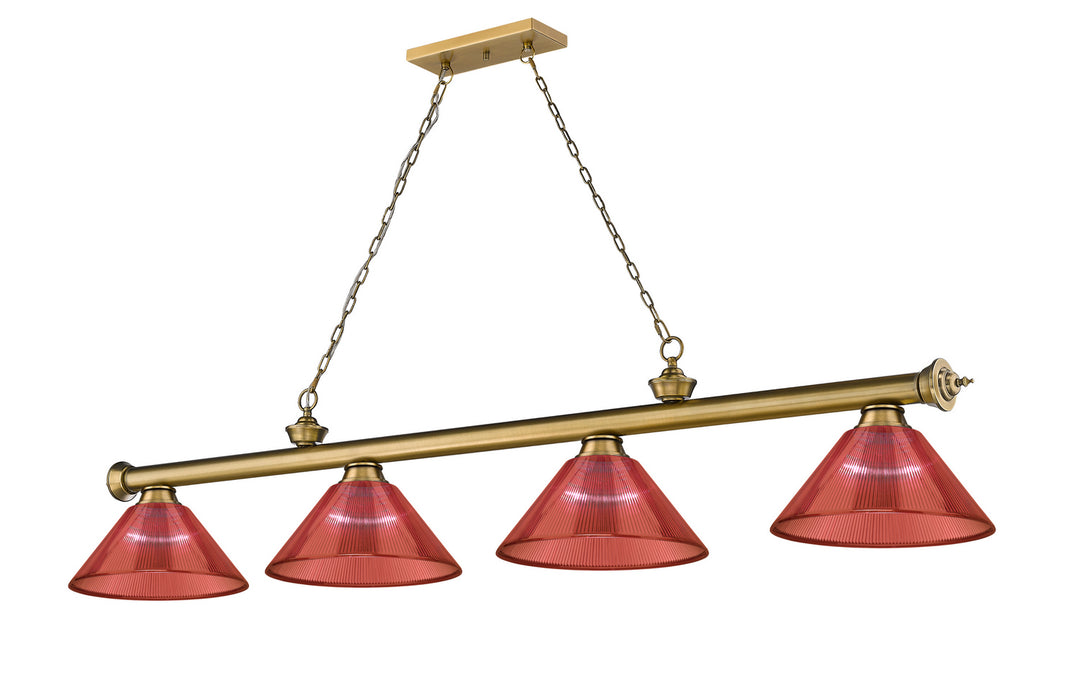 Z-Lite Canada - 2306-4RB-PRD - Four Light Billiard - Cordon - Rubbed Brass